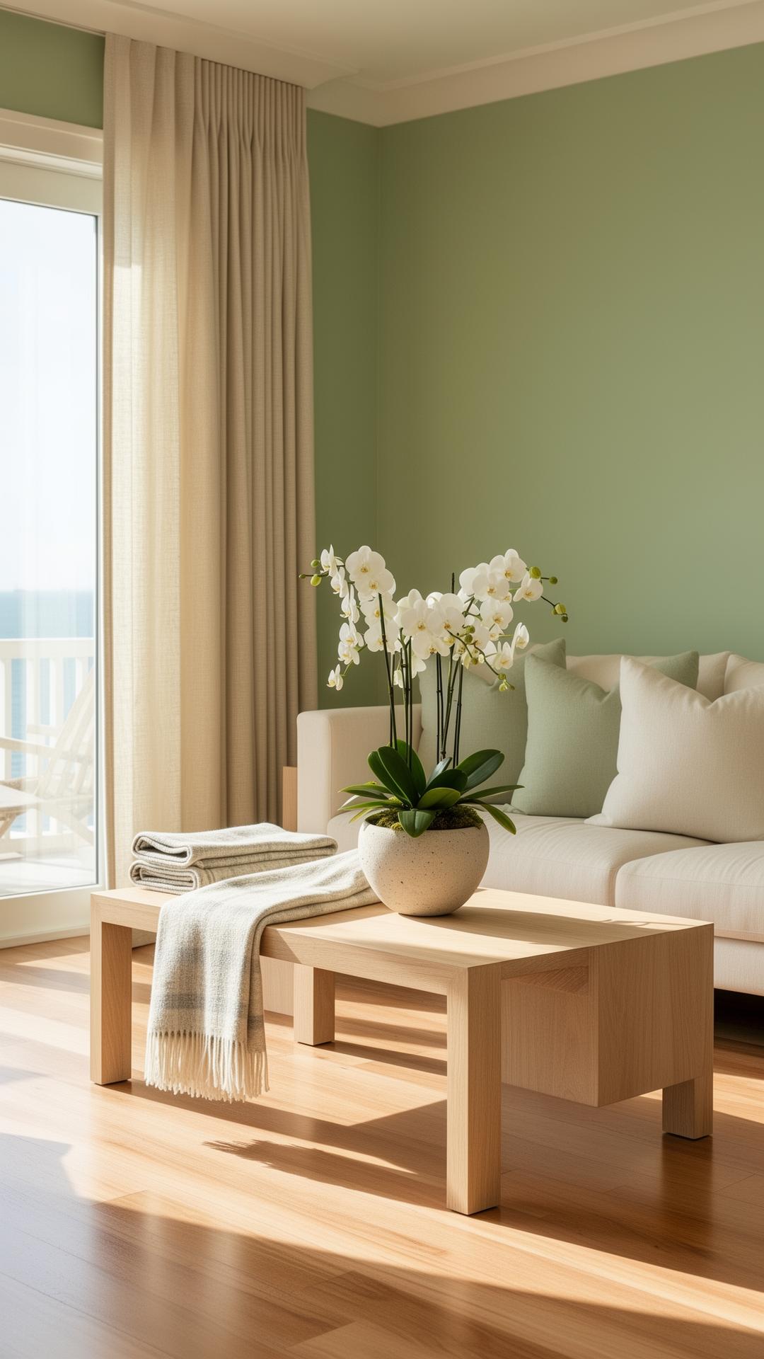 Beautifully reset coastal living room