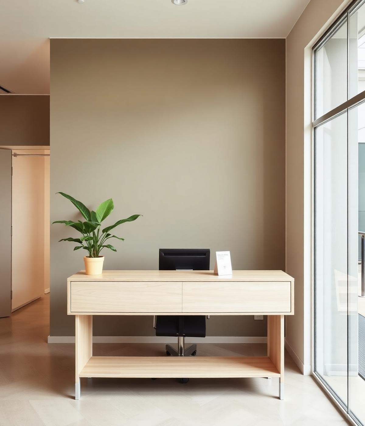 Tidy boutique office space cleaned by Sunday Reset